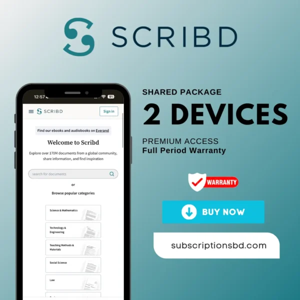 scribd subscription price in bd