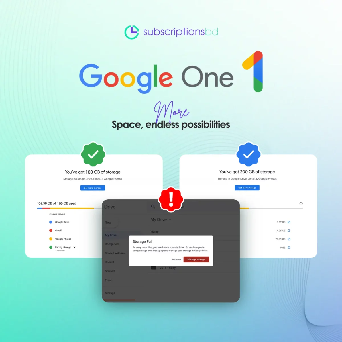 google one subscriptions bd